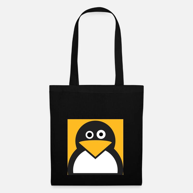 Linux Pingouin - Sac en tissu - noir