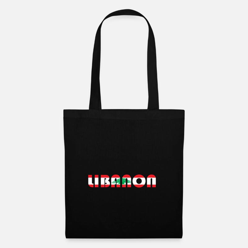 Libanon - Stoffbeutel - Schwarz