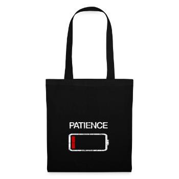 Batterie vide Patience brossé - Sac en tissu - noir - Devant