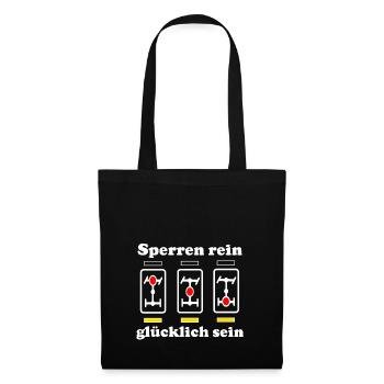 Differentialsperre rein glücklich sein Allrad - Stoffbeutel - Schwarz - Vorne