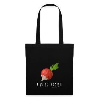 radis huile chef amateur traiteur Humour Cadeau - Sac en tissu - noir - Devant