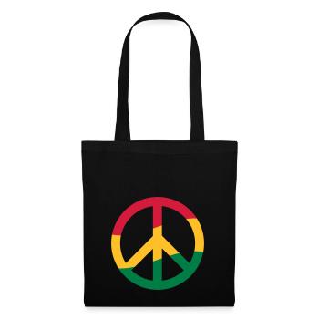 signe de paix musique reggae rastafari Peace Pace - Sac en tissu - noir - Devant
