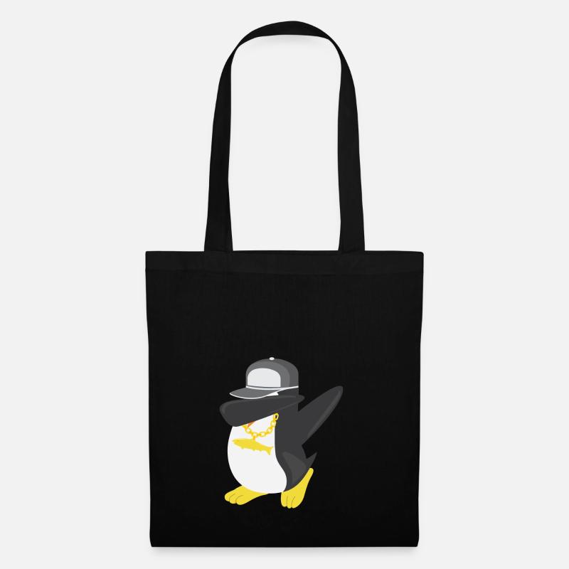 Funny Dabbing Hip Hop Penguin Gift - Stoffbeutel - Schwarz