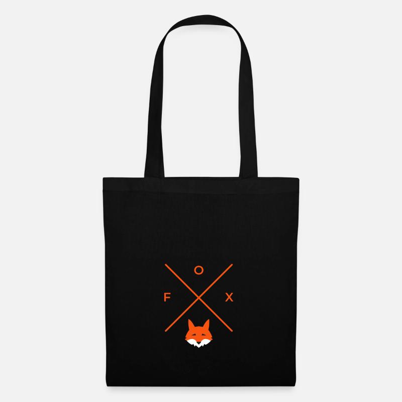 Fuchs fox Tier wild Geschenk idee - Stoffbeutel - Schwarz
