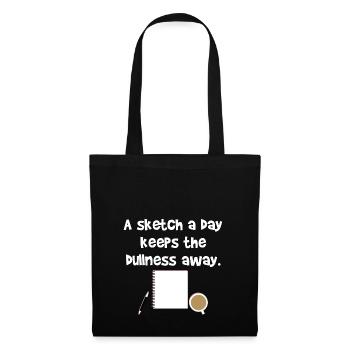 Sketch Day Zeichner Bleistift Spruch Geschenk Idee - Stoffbeutel - Schwarz - Vorne