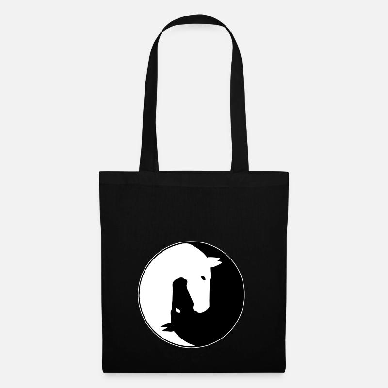 Yin yang Pferd - Stoffbeutel - Schwarz