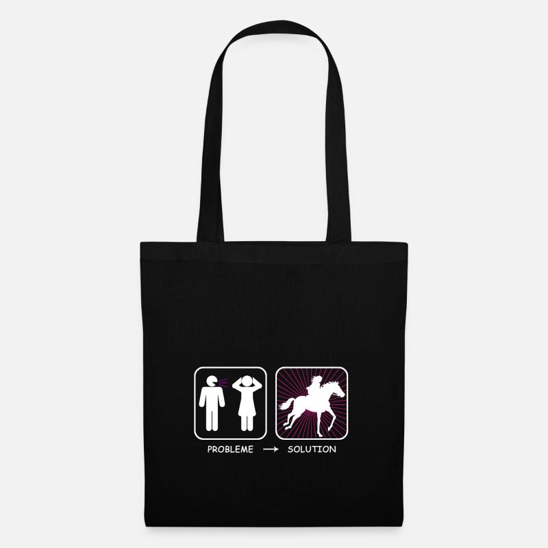 Problème? Solution - Sac en tissu - noir