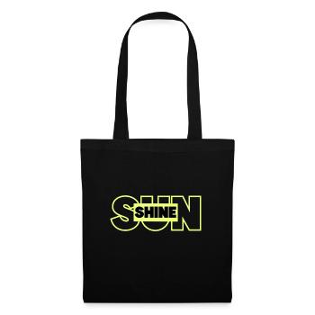 Sunshine Sonne Sommer Strand Geschenk Geschenkidee - Stoffbeutel - Schwarz - Vorne