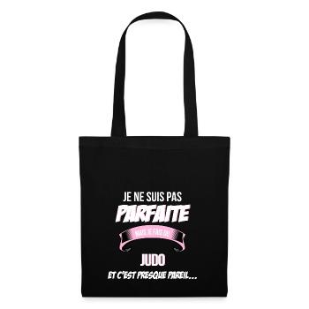 Judo cadeau humour - Sac en tissu - noir - Devant