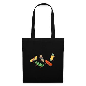 Skate SK8 Skateboarder Skate Party Halfpipe - Tote Bag - black - Front