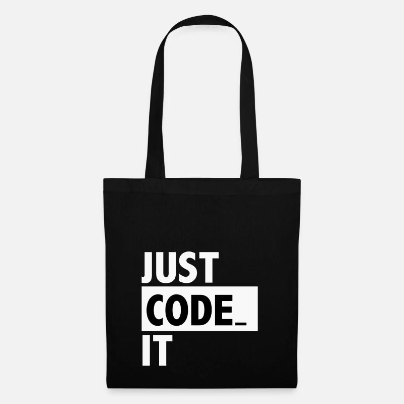 just code it - Tote Bag - black