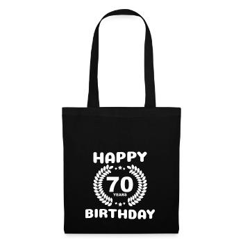 Joyeux anniversaire 70 ans cadeau - Sac en tissu - noir - Devant