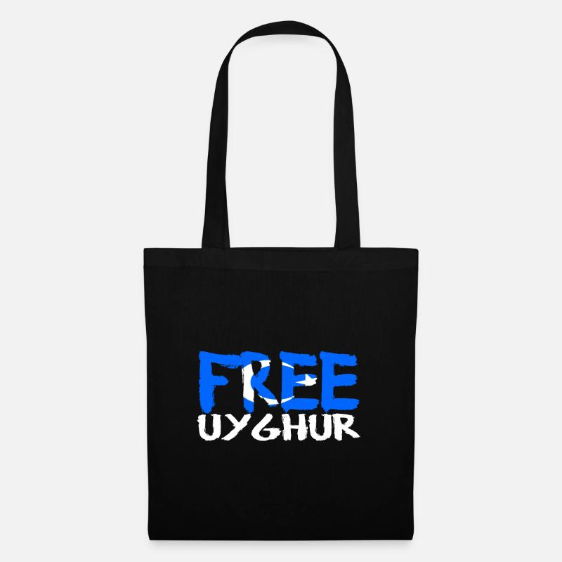 Free Uyghur - Stoffbeutel - Schwarz