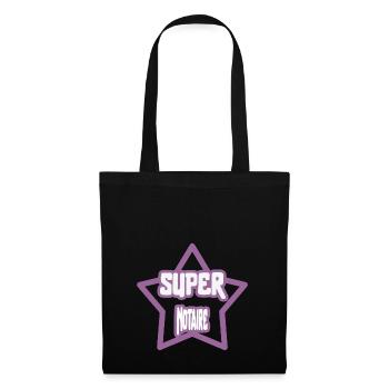 Super Notaire cadeau - Sac en tissu - noir - Devant
