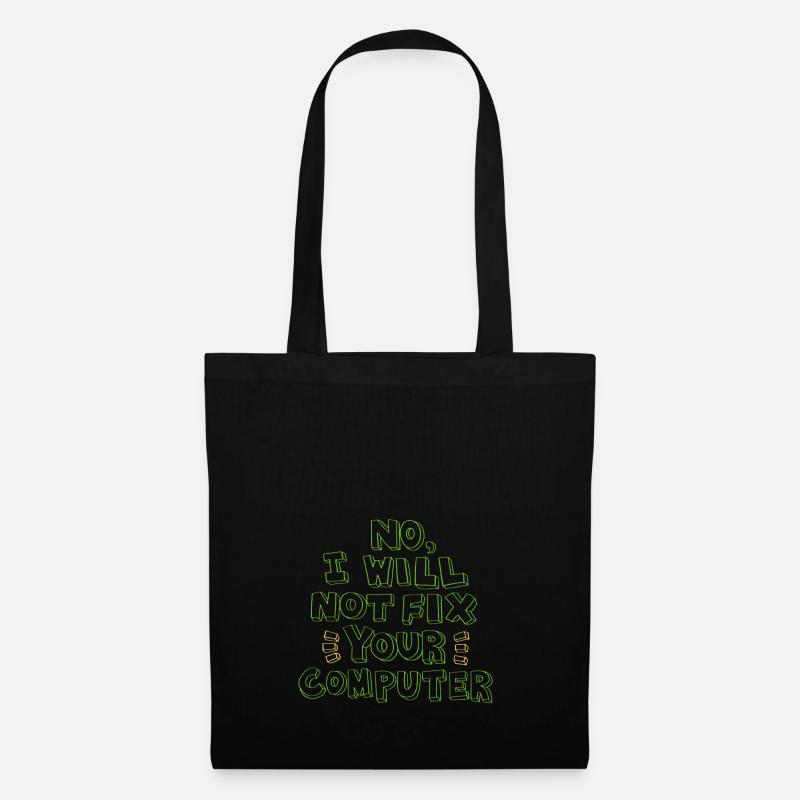 Nein, ich möchte deinen Computer.. - Geschenk - Stoffbeutel - Schwarz