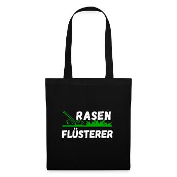 Garten Gärnter Rasen Flüsterer witziger Spruch - Stoffbeutel - Schwarz - Vorne