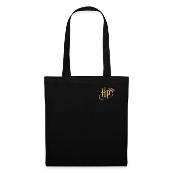 Harry Potter kleines Logo Gold - Stoffbeutel - Schwarz - Vorne