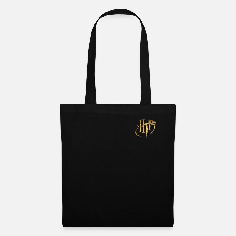 Harry Potter kleines Logo Gold - Stoffbeutel - Schwarz