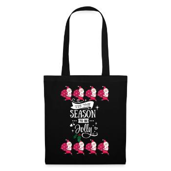 Pull moche cadeau de Noël saison jolly - Sac en tissu - noir - Devant