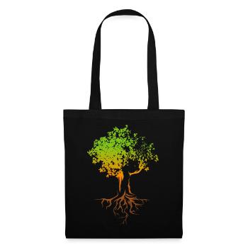 Tree, Autumn, Colors, Colorful, Illustration, Forest, Nature - Tote Bag - black - Front