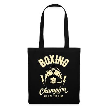 Boxing Champion Box-Sport Kampfsport Geschenk - Stoffbeutel - Schwarz - Vorne