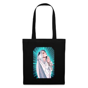 t-shirt Sainte Vierge Marie Madonna - Sac en tissu - noir - Devant