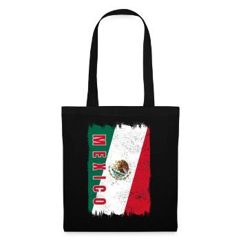 Drapeau du Mexique - Sac en tissu - noir - Devant