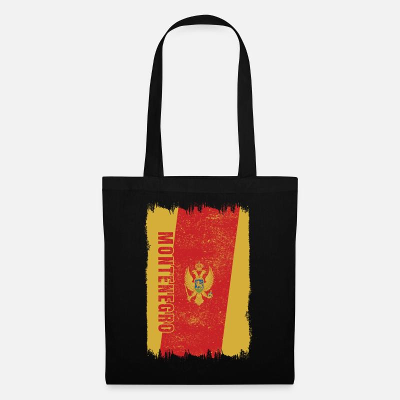 Montenegro Flagge - Stoffbeutel - Schwarz
