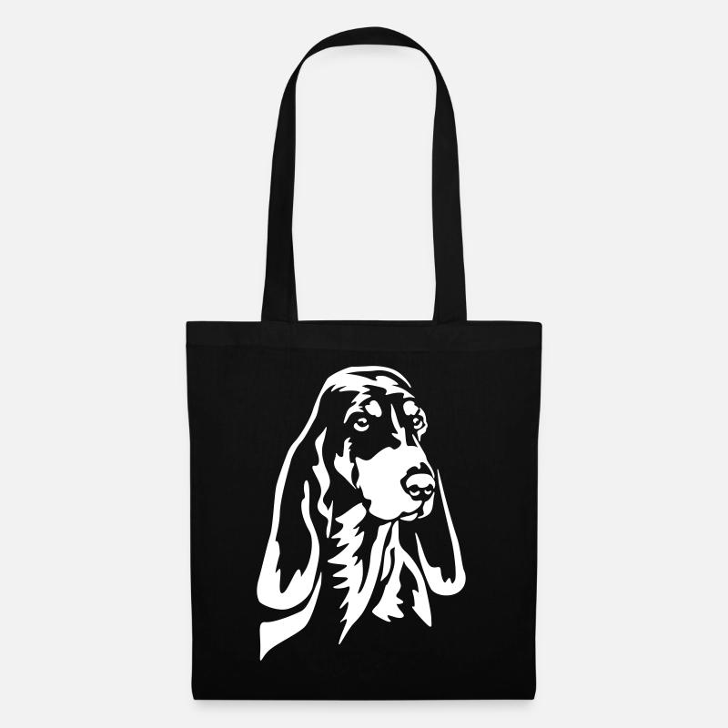 Berner Laufhund Kopf "Black Edition" - Stoffbeutel - Schwarz