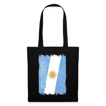 Argentinien Flagge - Stoffbeutel - Schwarz - Vorne
