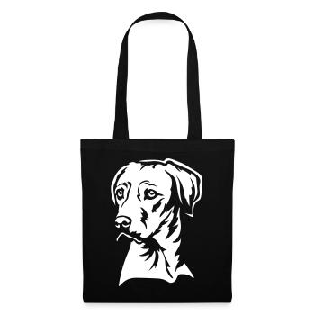 Rhodesian Ridgeback Head « Black Edition » - Sac en tissu - noir - Devant