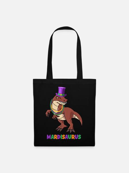 MARDISAURUS Mardi Gras Dinosaurus - Stoffbeutel - Schwarz
