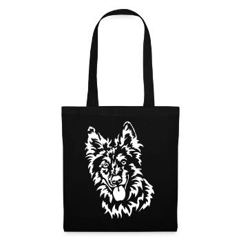 Tiger Kopf "Black Edition" - Stoffbeutel - Schwarz - Vorne