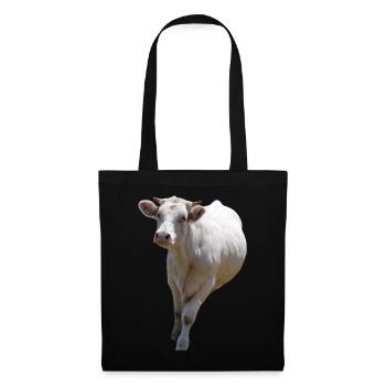 T-shirt de vache personnalisé cadeau pour les agriculteurs - Sac en tissu - noir - Devant