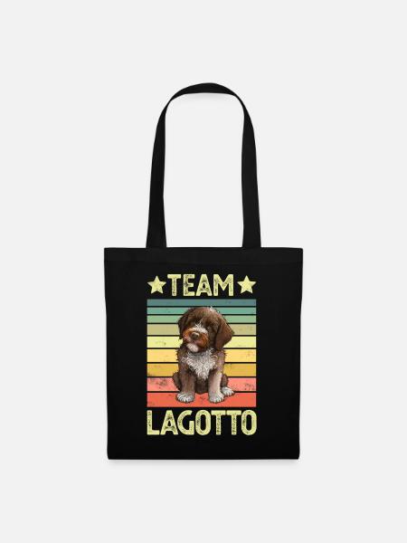 Hund Lagotto Romagnolo - Stoffbeutel - Schwarz