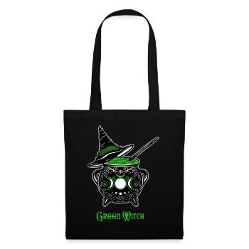 Hexenkessel Hexe Green Witch Kessel - Stoffbeutel - Schwarz - Vorne