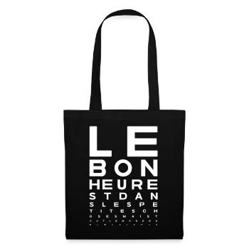Le bonheur est dans les petites choses   - Sac en tissu - noir - Devant