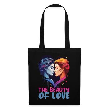 THE BEAUTY OF LOVE, TWO LESBIAN WOMEN KISSING - Tote Bag - black - Front