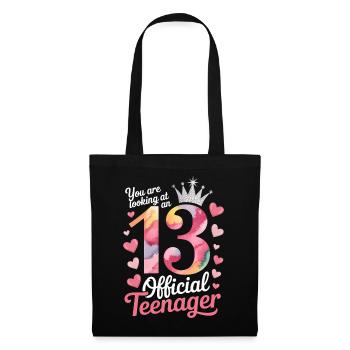 13th birthday teenager gift - Tote Bag - black - Front