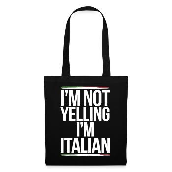 Bold Italian Pride Graphic Tee - Tote Bag - black - Front