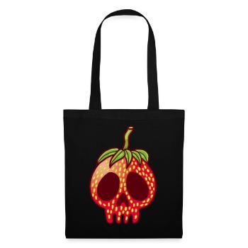 Strawberry Skull - Tote Bag - black - Front