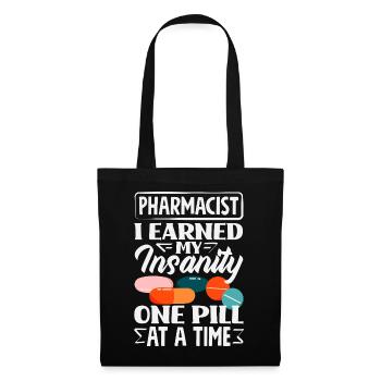 Apotheker Pharmazeutisch-technischer - Stoffbeutel - Schwarz - Vorne
