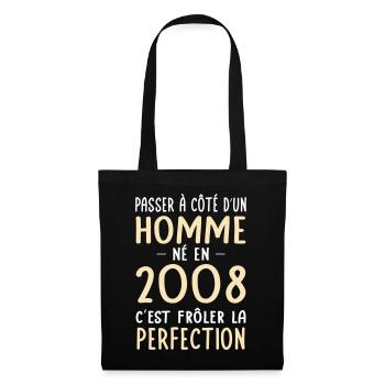 Né en 2008 – Frôler la perfection  - Sac en tissu - noir - Devant