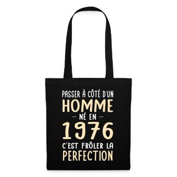 Né en 1976 – Frôler la perfection  - Sac en tissu - noir - Devant