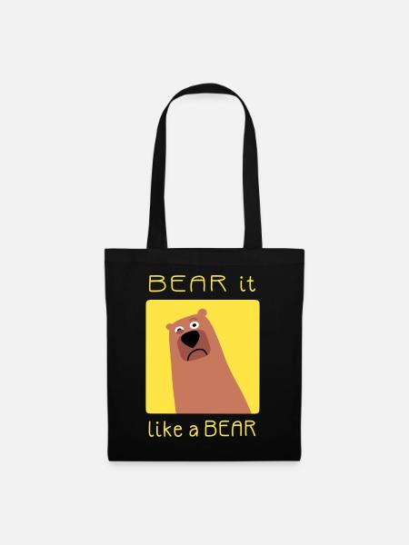 BEAR it like a BEAR - Stoffbeutel - Schwarz