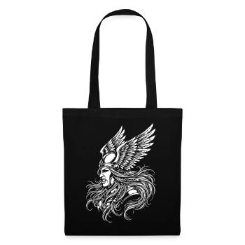 Valkyrie Norse Warrior Mascot Viking Woman - Tote Bag - black - Front