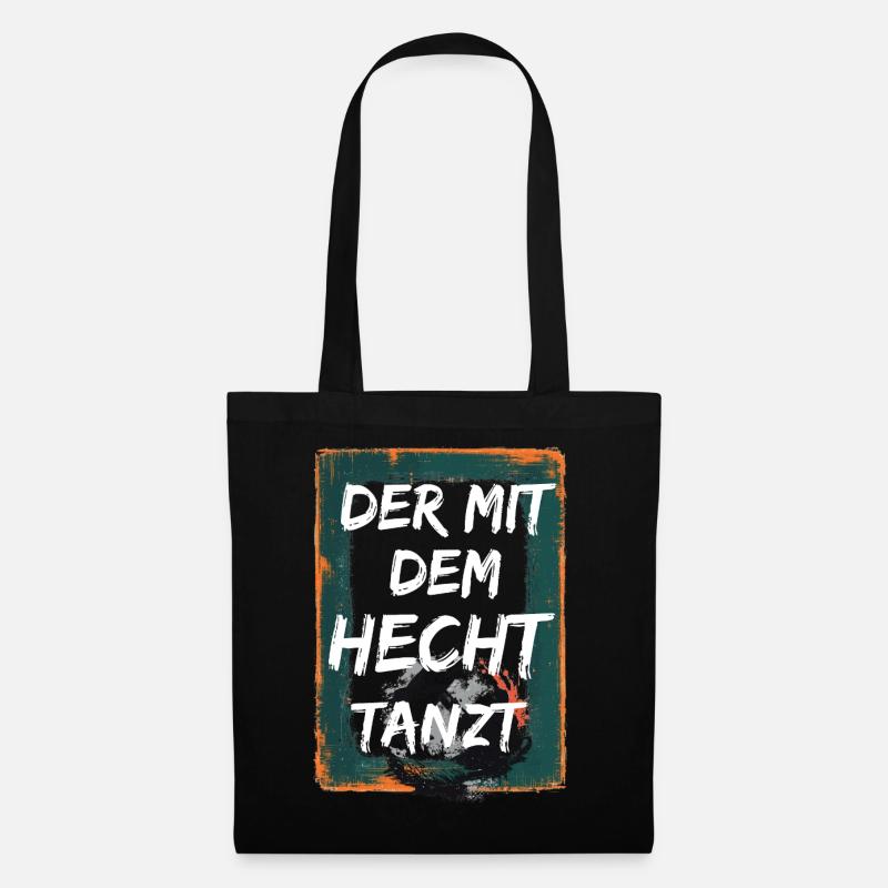Der mit dem Hecht tanzt - Stoffbeutel - Schwarz