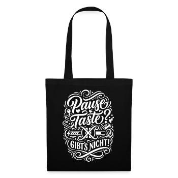 Gamer Lifestyle Typografie Design - Stoffbeutel - Schwarz - Vorne