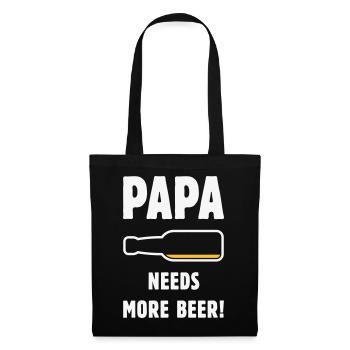 Papa a besoin de plus de bière ! (Bière Père Papa / NEG 2C) - Sac en tissu - noir - Devant