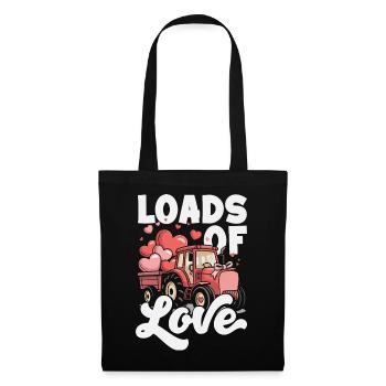 Retro Heart Valentine's Day Design Love - Tote Bag - black - Front